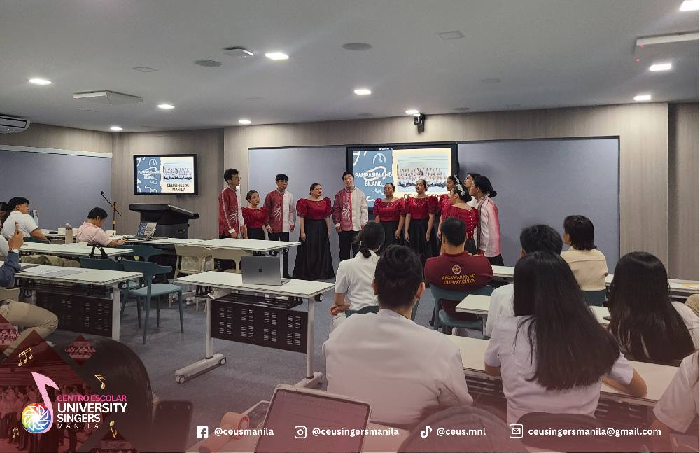 CEU Singers Manila performing on stage